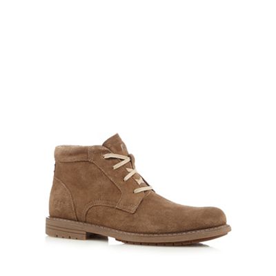 Caterpillar Big and tall beige suede chukka boots